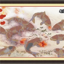 钻饰艺术DIY钻石画云南5D钻石画钻石画加盟代理8068年年有余