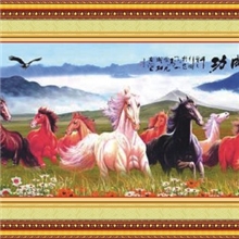 5058驰骋天下钻饰艺术5D免烫系列，钻石画最新技术工艺。