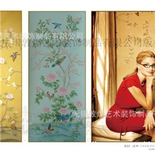 代理丝绸手绘壁画
