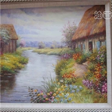 手绘无框油画油画批发定制宾馆酒店装饰画壁画风景油画FJ151