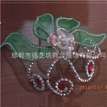 小四叶头饰舞台服装演出服装舞蹈服装民族头饰演出头花绿色