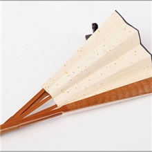 10寸15方仿古竹节宣纸折扇安徽宣纸工艺空白扇面书画扇子