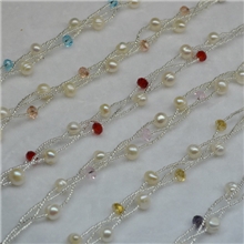 大量供应天然淡水珍珠麻花手链，地摊/夜市货源