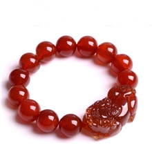 天然红玛瑙手链正品貔貅水晶手链时尚手链招财辟邪包邮！！