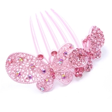 水钻发饰头饰喷漆盘发发梳插梳880