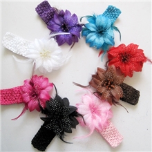 供应婴儿发带韩版宝宝发带羽毛发带儿童发带批发可定做