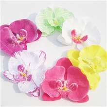 0604供应混色配饰手工布花胸花蝴蝶兰服饰胸花装饰花