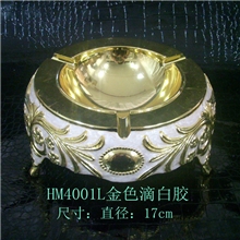 供应娱乐场所锌合金电镀金银彩绘合金大号烟灰缸/盅男士用品