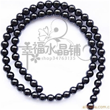 供应天然黑玛瑙圆珠半成品6MM