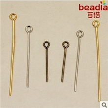 DIY饰品配件金银白K古青铜枪黑九字针/9字针环保电镀50克/包