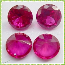 梧州宝石，红宝石圆钻，合成红刚玉材料，厂家直销批发