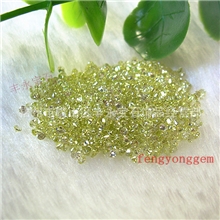 丰永宝石厂家现货橄榄黄小圆形，1.0-1.25-1.5--1.75.....批发