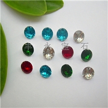 梧州宝石，6毫米镀底水晶玻璃，圆形，圆钻，厂家直销