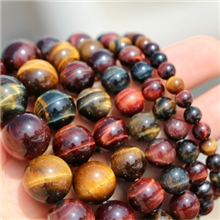 天然虎石手链虎眼石天然南非三色福禄寿虎眼石虎晴石手链