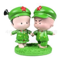 供应订做树脂工艺礼品，情侣，和尚，公仔，武功小子，QQ表情人物