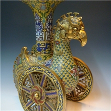 铜胎珐琅清天鸡尊