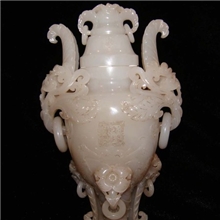 清代和田白玉摆件