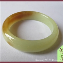 厂家批发纯天然黄白老玉手镯，玉石手镯，玉手镯批发，珠宝首饰