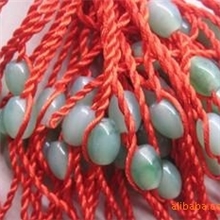 仿玉珠子开运红绳手链diy红绳手工编织红绳手链
