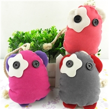 【源头货源】汽车钥匙扣可爱卡通抽拉式韩版纽扣眼鼠宝抽拉钥匙包