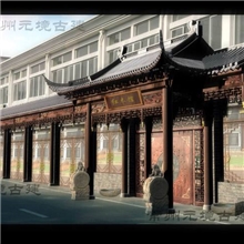 提供仿古门头、古典门面、仿古门面设计施工