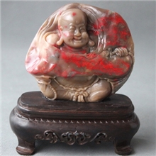 临安馆中国四大国石鸡血石摆件-弥勒佛（wsjxdj-109）