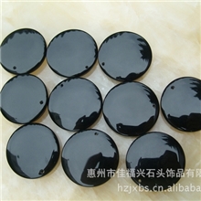 【玛瑙加工厂】现货超低价批发27mm*5mm黑玛瑙圆饼可做吊坠