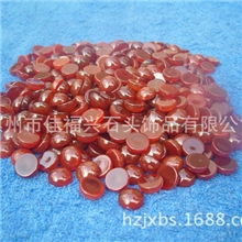 玛瑙进口巴西玛瑙红玛瑙戒面14mm*7mm圆形戒面