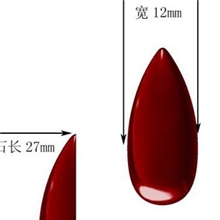 天然A货红玛瑙12mm*27mm*6.5mm平底弧面水滴戒面