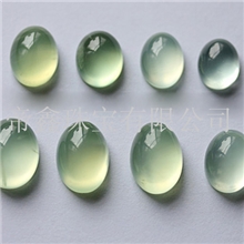 天然水晶戒面进口天然葡萄石戒面葡萄石裸石宝石加工