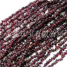 天然石榴石碎石不定形半成品长链宝石加工