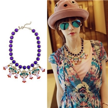 淘宝热销爆款呛口小辣椒同款JCR镶钻水晶花坠奢华款项链