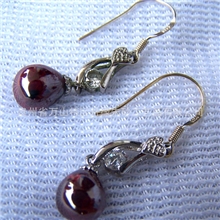 厂家热销礼品馈赠女式朱砂耳坠吊坠饰品