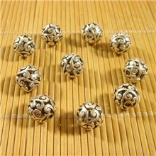 晶壹水晶DIY手工材料饰品配件藏银配件批发藏银镂空路路通佛牌链