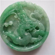 翡翠天然A货龙牌来版定制单双面雕工来料加工加工费