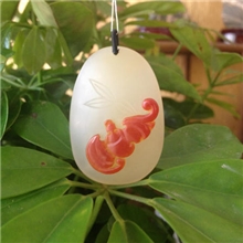 黄龙玉福在眼前/俏色蝙蝠挂件