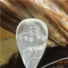 水沫玉/水沫子布袋佛挂件