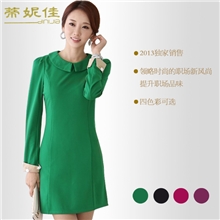 【伙拼】秋冬韩版品牌女装长袖韩国毛呢针织打底裙连衣裙裙子