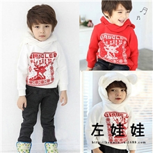 韩国秋冬款麋鹿立体耳朵男童卫衣外贸原单品牌童装批发