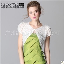 夏季雪纺麻小坎肩短袖百搭小开衫外搭短款蕾丝小披肩夏女外套1612