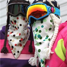 韩国男女抓绒围巾BANDANA防风面罩红/绿ZH41M51