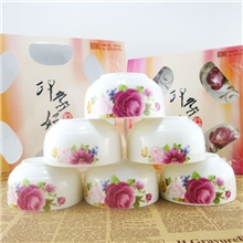 【原厂直销】商务套装陶瓷碗8头餐具配套四碗四勺韩式碗！