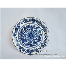 厂家热销青花瓷深汤中式餐菜盘欢迎定制