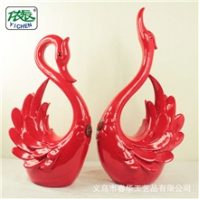 天鹅树脂工艺品、结婚礼品、欧式家居摆饰、婚庆摆件3081