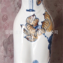 景德镇手绘青花瓷瓶，陶瓷旗袍，家居摆件