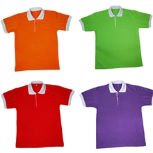 【广告衫/工衣定制】撞色翻领工衣（TC珠地棉）-红色