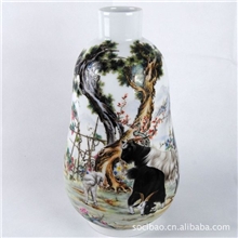 定制价格各种现代高档粉彩瓷、纪念装饰瓷瓶