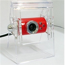 无驱摄像头高清大夹子免驱可立可夹透明水晶摄像头8028