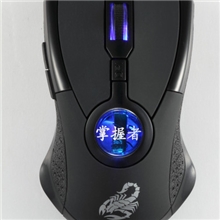 新款掌握者炼狱狂蝎游戏鼠标6D发光鼠标蓝色透光鼠标