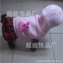 供应公主风摇粒绒格子裙宠物狗狗服装服装批发F22